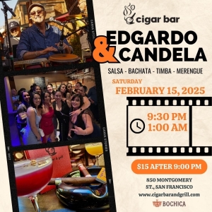 Salsa Night with Live Band: Edgardo & Candela - Saturday, February 15, 2025